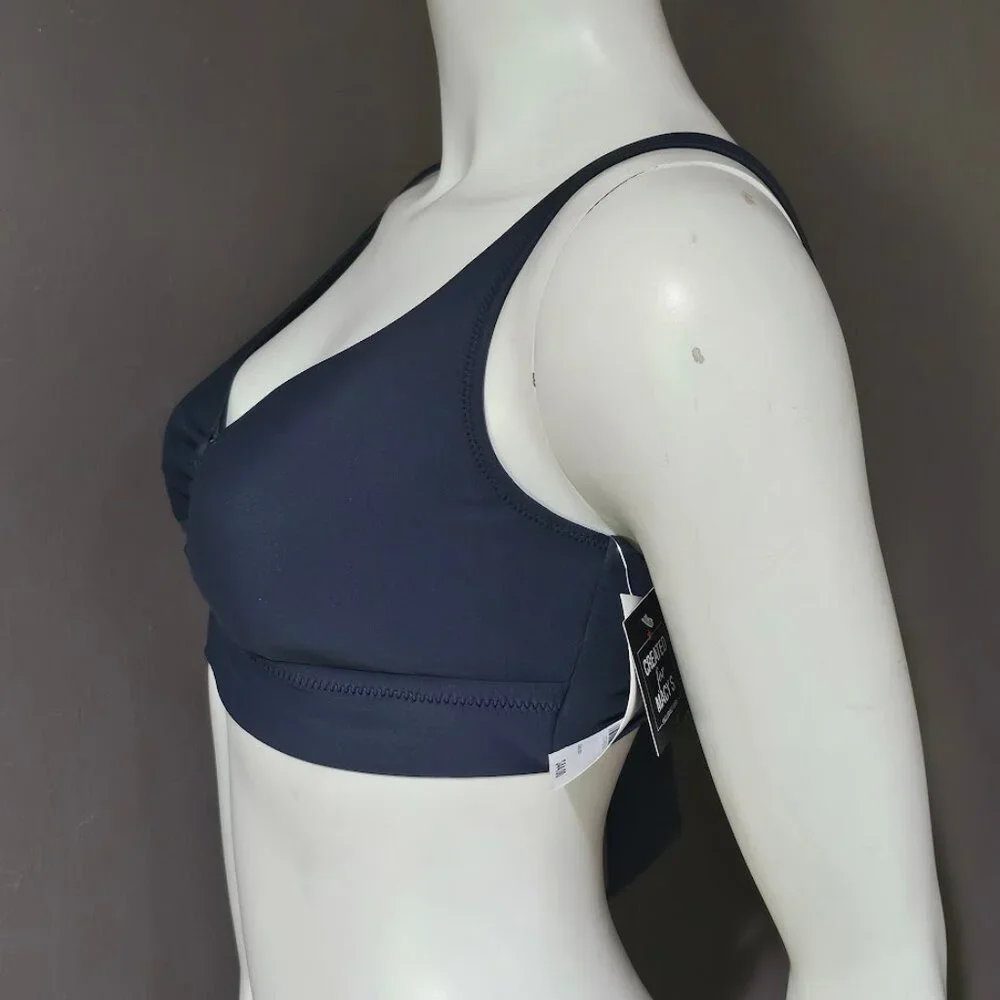 Bar III Resort Solids Ring-Detail Tie-Back Bikini Top - Picture 3 of 8
